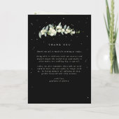 ブラック/クリーム色のスノーベリー+ユーカリの冬の結婚式 プログラム (裏面)