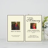 ブラック&クリーム葬儀サービス順プログラム (スタンド正面)