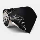 ブラック&クリーム ネクタイ (ロール)