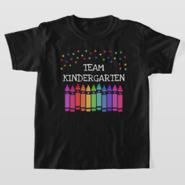 ブラック クレヨン & スターズ チーム 幼稚園 Tシャツ