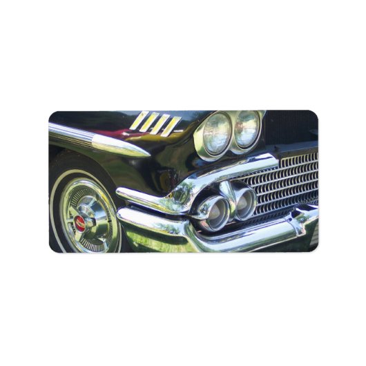 ブラック&クロームクラシック車の助手側 ラベル (正面)