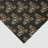 ブラック&クール金ゴールドフェニックスバードトライバルタトゥースタイル 薄葉紙 (詳細)