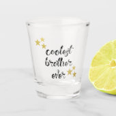 ブラック&クール金ゴールドブラザー ショットグラス (正面)