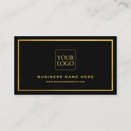 ブラック&グラデーション金ゴールドミニマリストエレガントビジネス ロイヤリティカード (裏面)