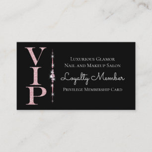 ブラック グラマラス ダイヤモンド ピンク ギラギラ VIP ロイヤルティ 名刺