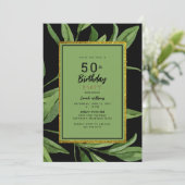 ブラック グラム 50歳の誕生日パーティー 招待状 (スタンド正面)