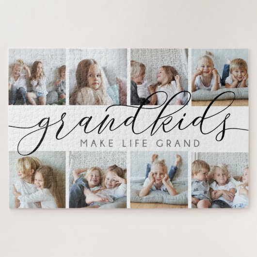 ブラック |グランドキッズMake Life Grand Photo Collage ジグソーパズル (横)