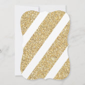 ブラック&グリッター金ゴールド仮装Sweet 16 招待状 (裏面)