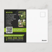 ブラック&グリーンガーデン造園芝刈気にり機 ポストカード (裏面)