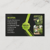 ブラック&グリーンガーデン造園芝刈気にり機 名刺 (裏面)