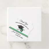 ブラック&グリーンキャップ&タッセル |卒業 フェイバータグ (インサイチュ)