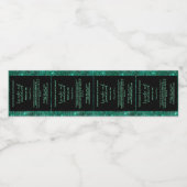 ブラック&グリーングリッター香水ローラーボトルラベル ペットボトルラベル (シングルラベル)