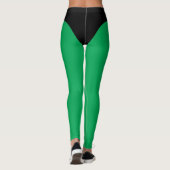 ブラック&グリーンスーパーヒーロータイツ レギンス (裏面)