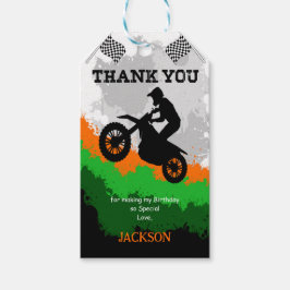 ブラック&グリーンバイクギフトラベル ギフトタグ