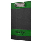 ブラック&グリーンフェイクレザーステッチ効果 クリップボード (左)