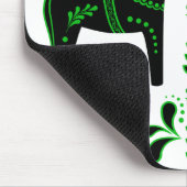 ブラック/グリーンフォークダラホース/フォークフリージアン マウスパッド (コーナー)