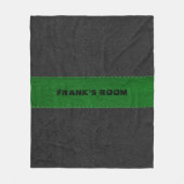 ブラック&グリーンヴィンテージレザーの画像 フリースブランケット (正面)