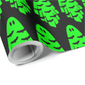 ブラック&グリーン幽霊 ラッピングペーパー (ロールコーナー)