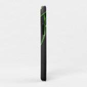 ブラック&グリーン抽象芸術流体デザイン | ロゴの追加 Case-Mate iPhoneケース (裏面/右)