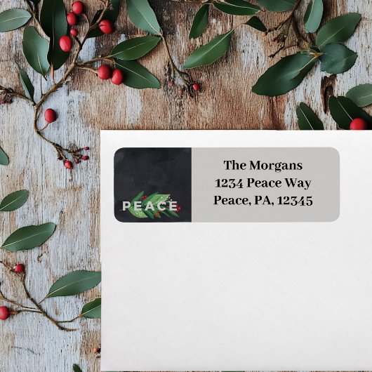 ブラック・グリーン・レッド・ピース・差出人住所 ラベル