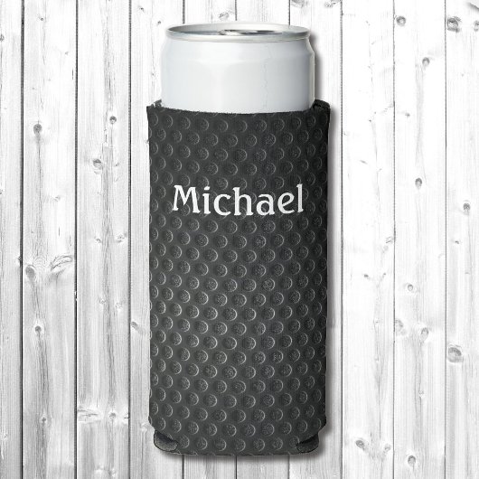 ブラック&グレイあなたの名前を追加Tall Seltzerクーラーボックス スリム缶クーラー