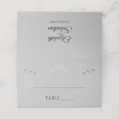 ブラック&グレイシンプルエレガントなウェディング座席表 プレイスカード (外部開封)