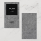 ブラック&グレイモダンプレーンプロフェッショナル 名刺 (正面/裏面)