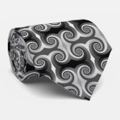 ブラック、グレーのスクロールデザインビジネスまたはドレス ネクタイ (ロール)