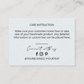 ブラック&グレーのビジネスロゴありがとうご気にざい 名刺 (裏面)