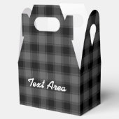 ブラック&グレーのプレイド市松模様にパーパーティーの好意ボックス フェイバーボックス (オープン)