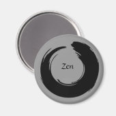 ブラック/グレーのZenマグネット マグネット (正面/裏面)