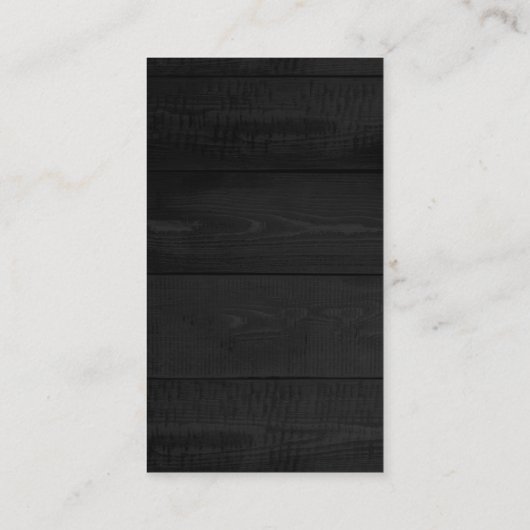 ブラック&グレーウッドプレーンモダンプロフェッショナル 名刺 (裏面)