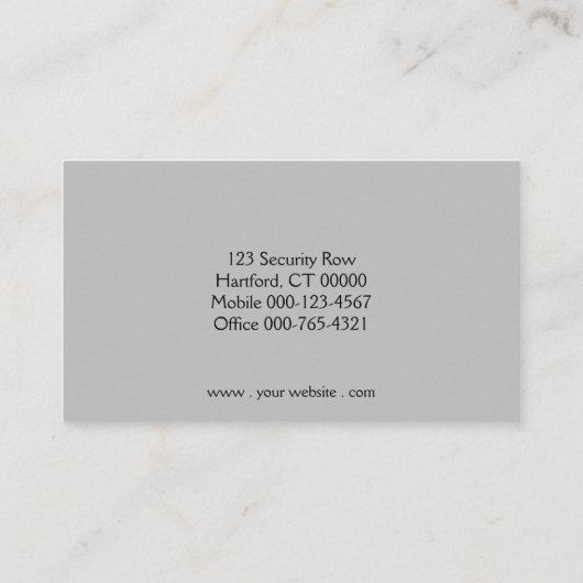 ブラック&グレーカスタムフォトQRコードプロフェッショナル 名刺 (裏面)