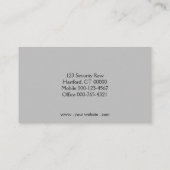 ブラック&グレーカスタムプロフェッショナル 名刺 (裏面)