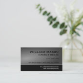 ブラック&グレーシンプルデザイン名刺 名刺 (スタンド正面)