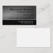 ブラック&グレーシンプルデザイン名刺 名刺 (正面/裏面)