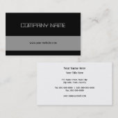 ブラック&グレーストライプ 名刺 (正面/裏面)