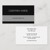 ブラック&グレーストライプ 名刺 (正面/裏面)