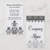 ブラック&グレーダマスクファインアートディーラー名刺 名刺 (正面/裏面)