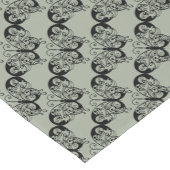 ブラック&グレーバタフライ ショートテーブルランナー