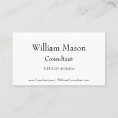 ブラック&グレーピンストライププロフェッショナル名刺 名刺 (裏面)