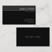 ブラック/グレーモダンの名刺 名刺 (正面/裏面)