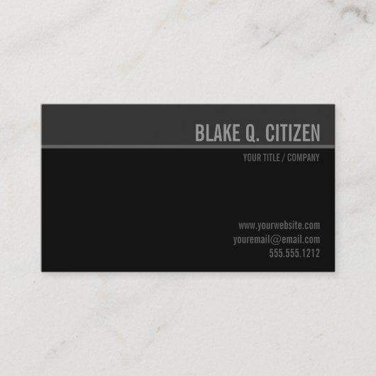 ブラック/グレーモダンの名刺 名刺 (正面)