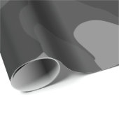 ブラック&グレー迷彩柄ラッピング紙、ギフト紙ギフト ラッピングペーパー (ロールコーナー)