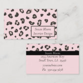 ブラック、グレー、およびピンクの名刺 名刺 (正面/裏面)