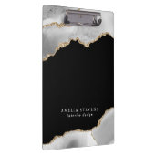 ブラック、グレー、および金ゴールドアゲートビジネス クリップボード (右)