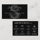 ブラック グレー まつげリフト チント アフターケア 指示 名刺 (正面/裏面)