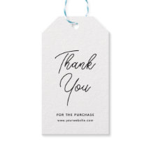 ブラック グレー エレガント ビジネス サンクス ギフト タグ