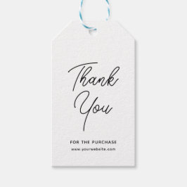 ブラック グレー エレガント ビジネス サンクス ギフト タグ