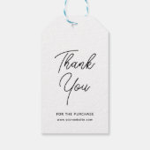 ブラック グレー エレガント ビジネス サンクス ギフト タグ (裏面)